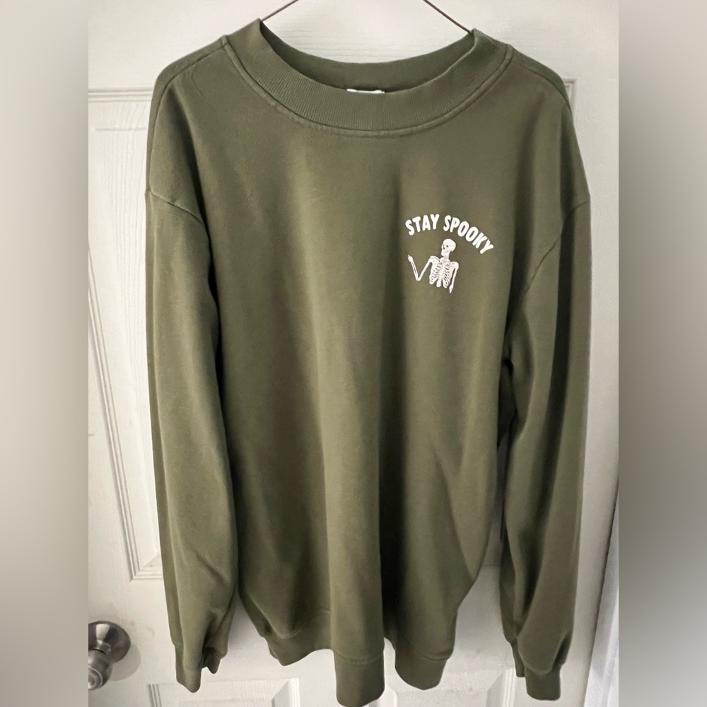 Stay Spooky Green Sweater